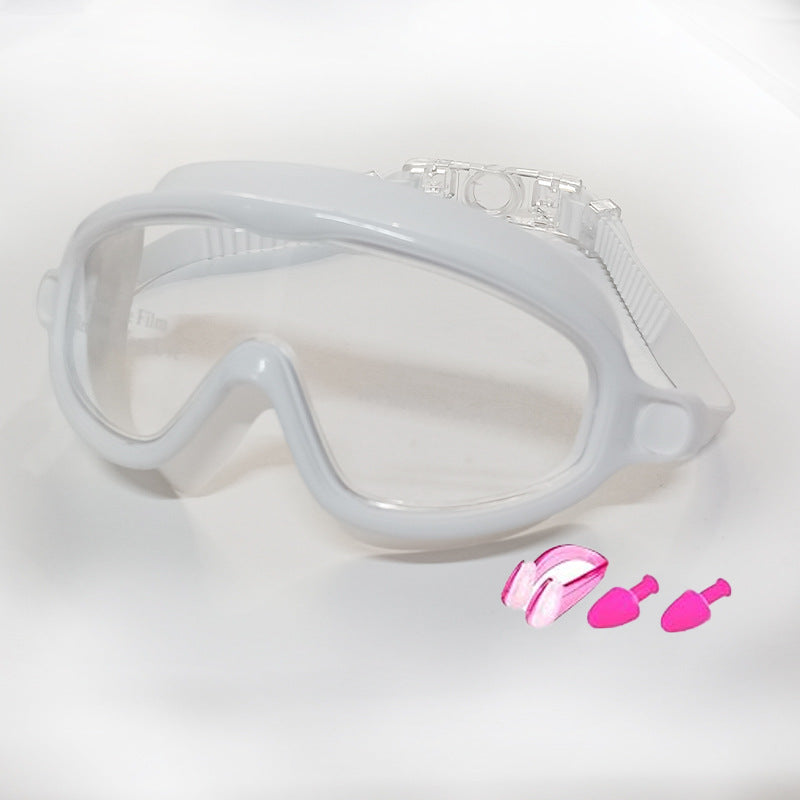 600A Series Anti‑Fog UV Protection Swim Goggles With Nose Clip & Ear Plugs Waterproof Swimming Glasses