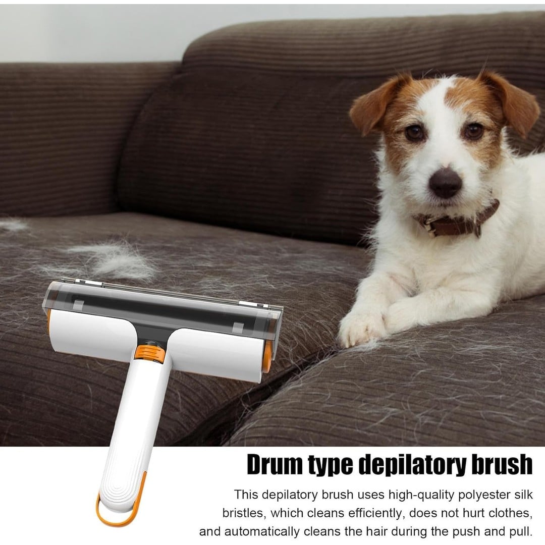 2-Way Pet Hair Remover - Reusable Lint Roller for Cat & Dog Fur on Couch, Bed & Clothes