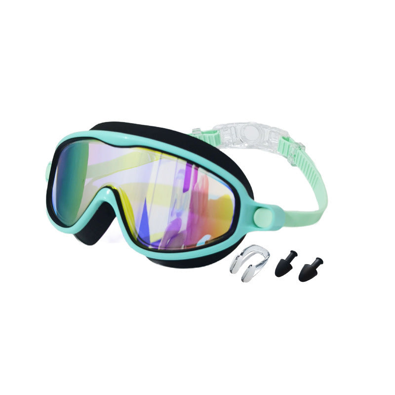 600A Series Anti‑Fog UV Protection Swim Goggles With Nose Clip & Ear Plugs Waterproof Swimming Glasses