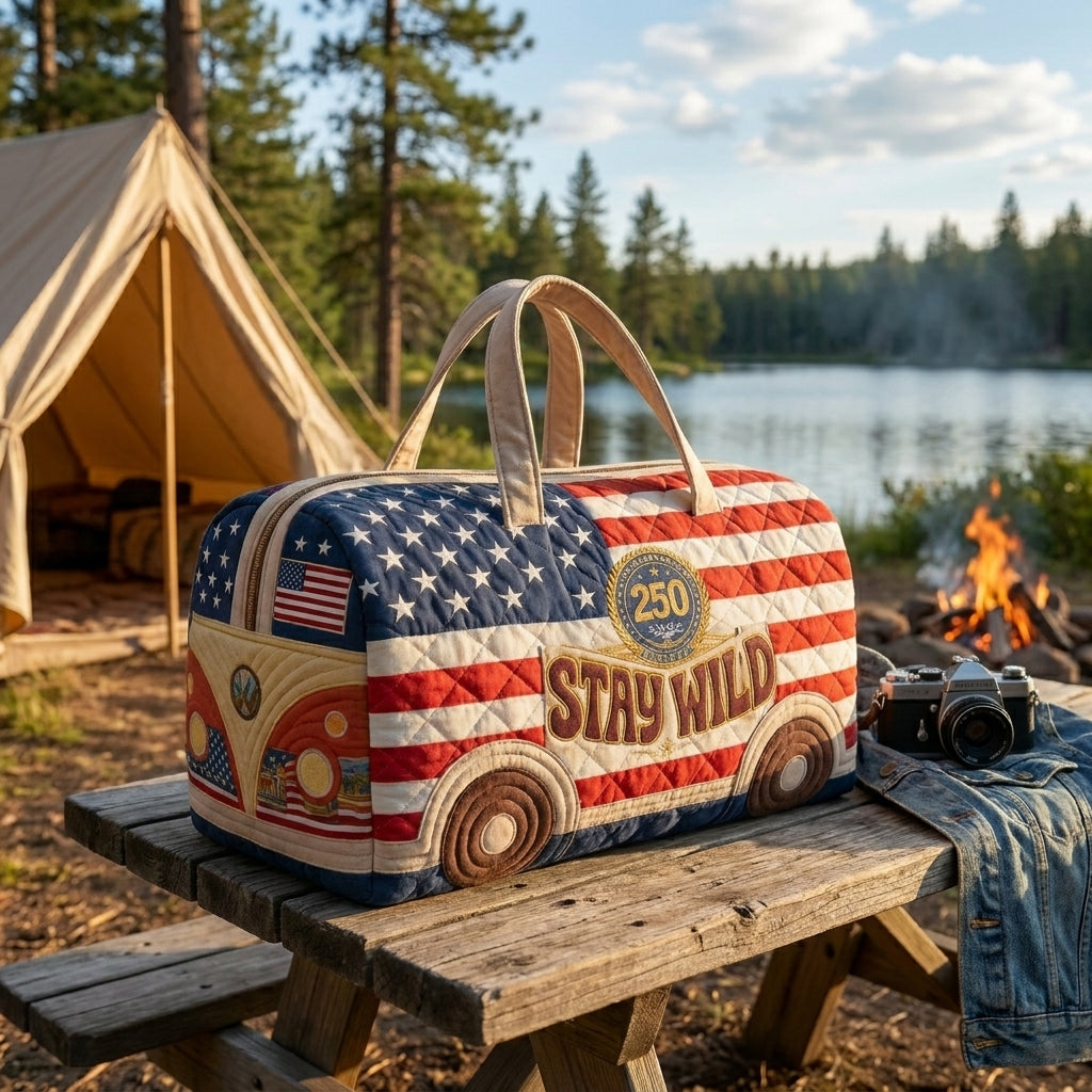 250th Quilted Travel Duffle Bag