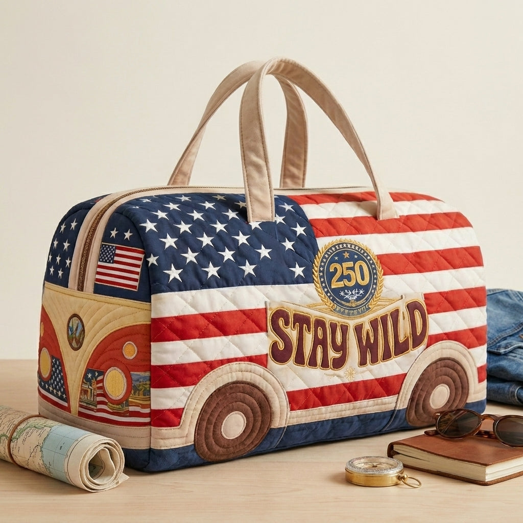250th Quilted Travel Duffle Bag
