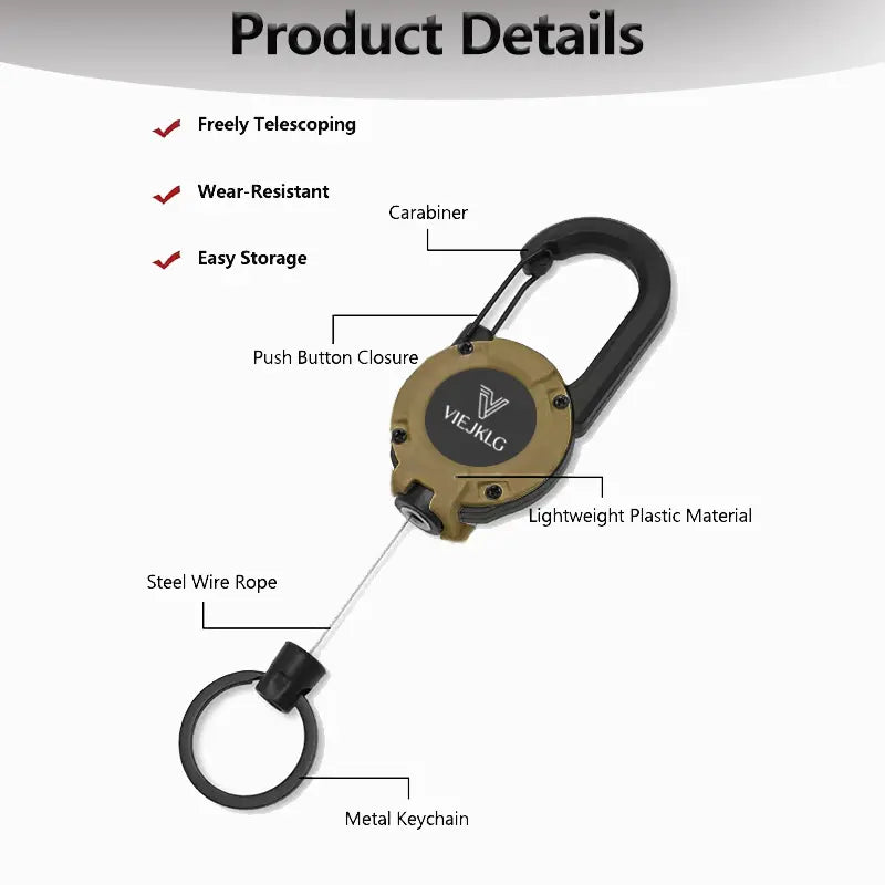 ✨VIEJKLG Heavy‑Duty Retractable Keychain