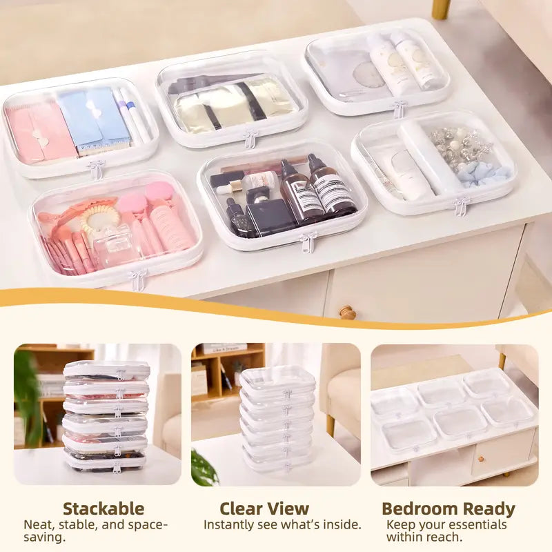 🧳📦2 Counts Clear Organizer Storage Box