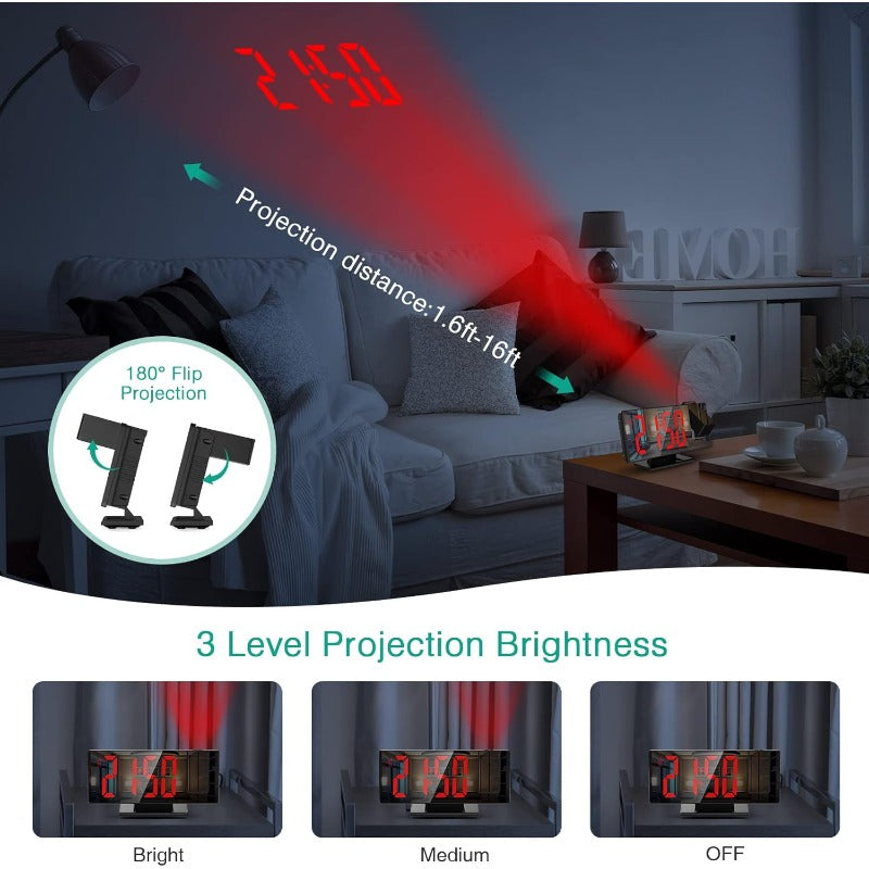 Rotating Ceiling Projection Clock