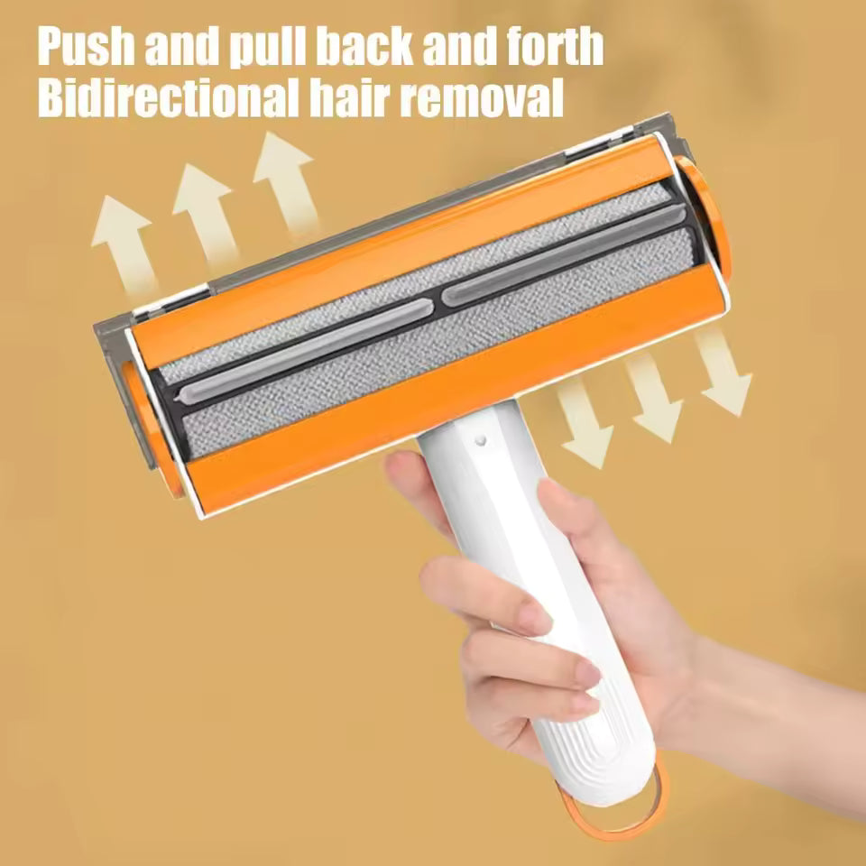 2-Way Pet Hair Remover - Reusable Lint Roller for Cat & Dog Fur on Couch, Bed & Clothes