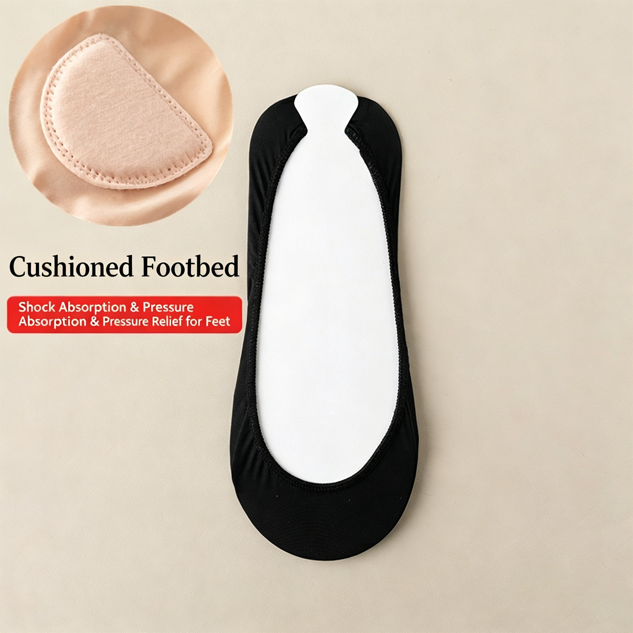 12 Pairs Invisible Summer Silicone Non-Slip Boat Socks for High Heels