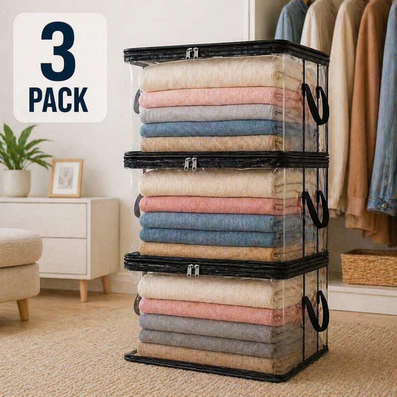 🔥🔥Mother's Day Sale 55% OFF 🎁 Heavy-Duty Clear Storage Bag for Clothes & Moving