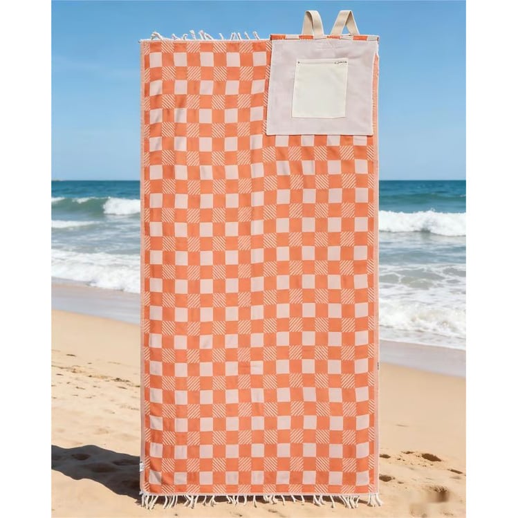 ⏰LAST DAY 49% OFF - 🏖️2-in-1 Convertible Towel & Backpack with Inner Zip Pocket & Sand-Repelling Fabric