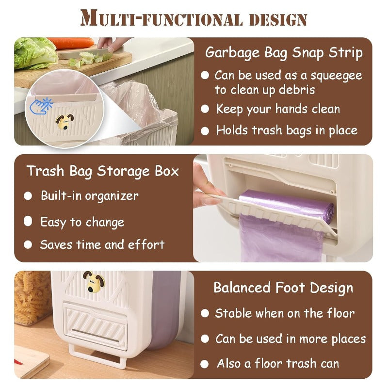 Space-Saving Collapsible Waste Bin