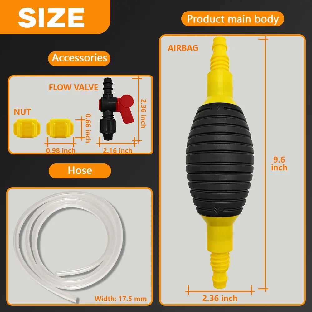 🔥LAST DAY 55% OFF🔥 Portable Manual Siphon Pump with 6.5 ft Hose
