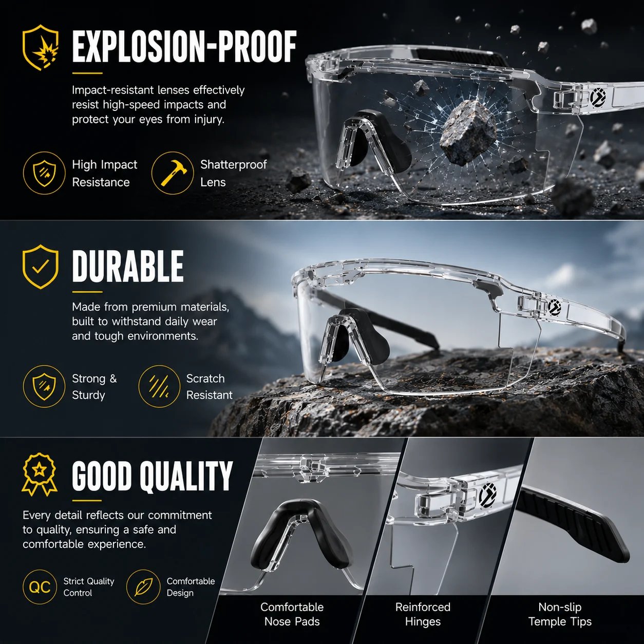 49% OFF This Week Promotions🕶️UV400 Photochromic Polarized Safety Glasses – 🥇Impact Resistant Outdoor Sports & Work Eyewear✨