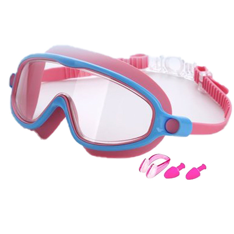 600A Series Anti‑Fog UV Protection Swim Goggles With Nose Clip & Ear Plugs Waterproof Swimming Glasses