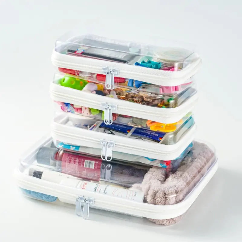 🧳📦2 Counts Clear Organizer Storage Box