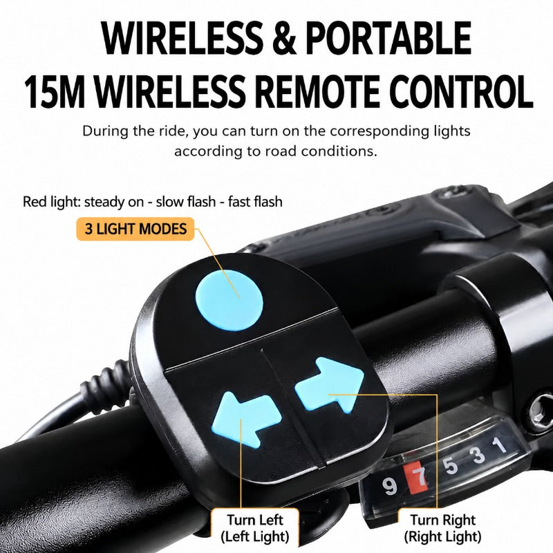 Wireless Turn Signal Bike Light