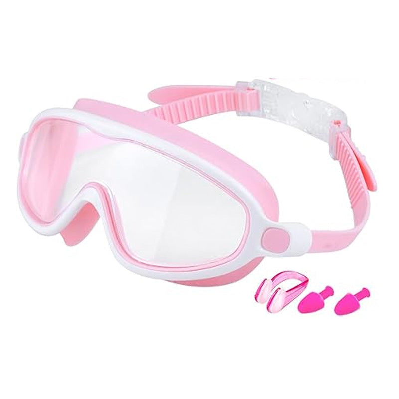 600A Series Anti‑Fog UV Protection Swim Goggles With Nose Clip & Ear Plugs Waterproof Swimming Glasses