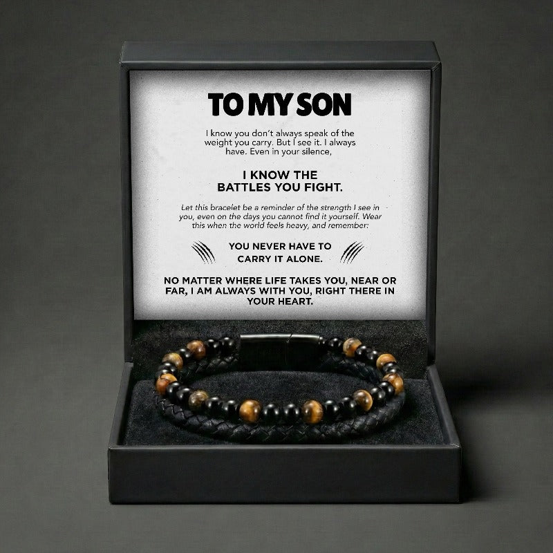 Tiger's Eye Leather Bracelet