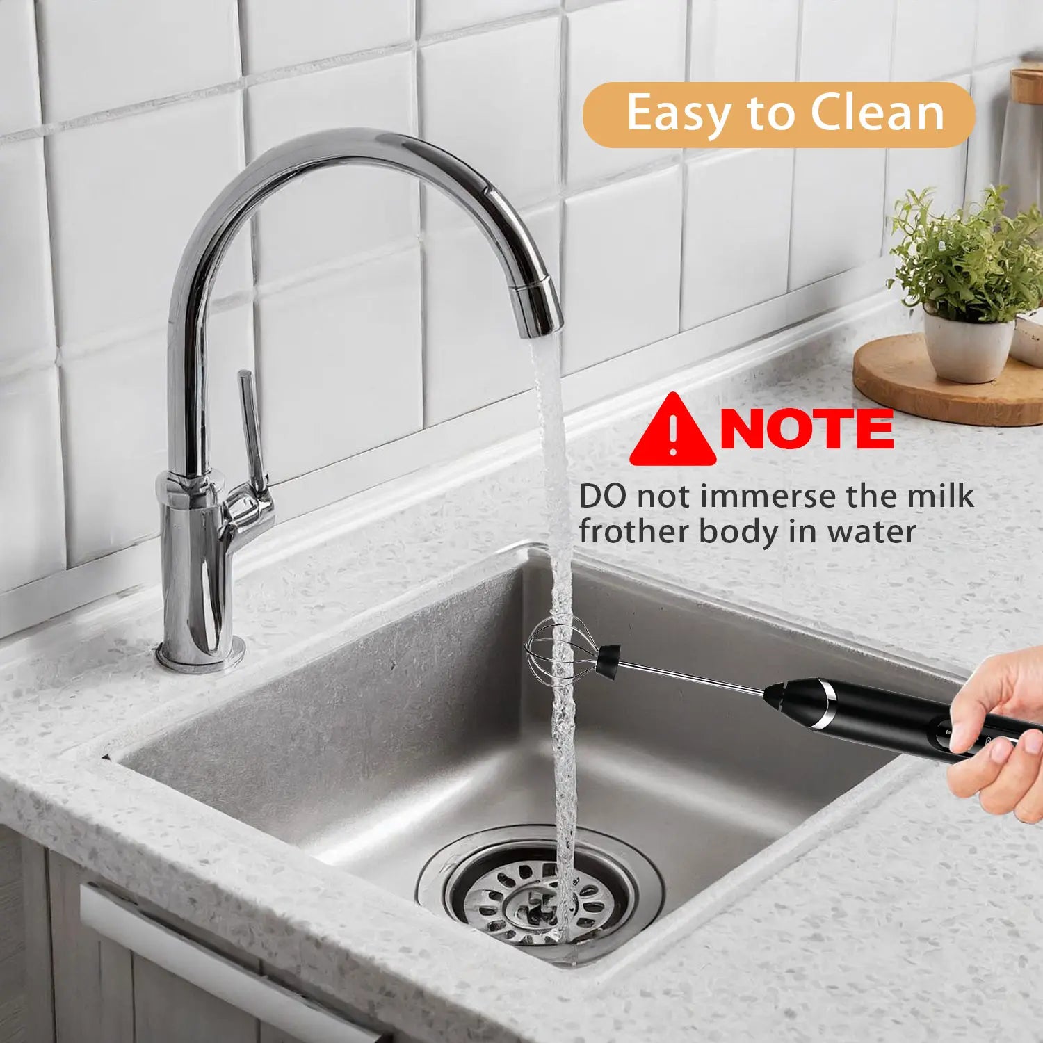 ⚡ Super Powerful Torque — Rechargeable Milk Frother Wand ☕3-Speed Handheld Foam Maker for Coffee, Matcha & Protein Shakes