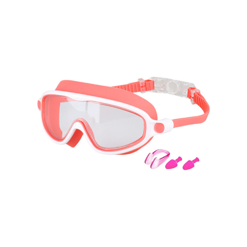 600A Series Anti‑Fog UV Protection Swim Goggles With Nose Clip & Ear Plugs Waterproof Swimming Glasses