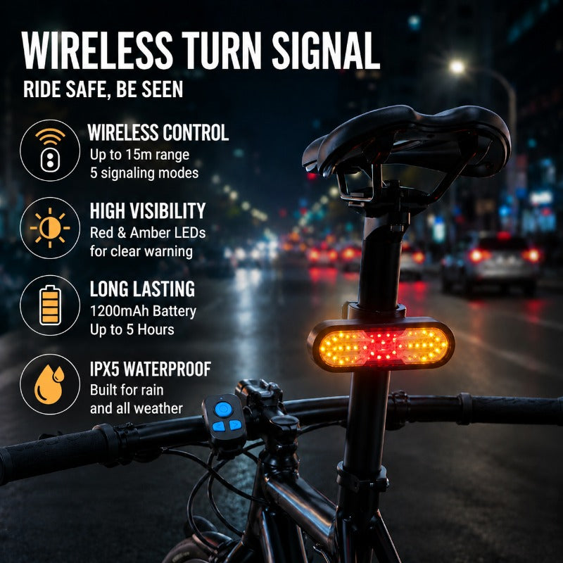 Wireless Turn Signal Bike Light