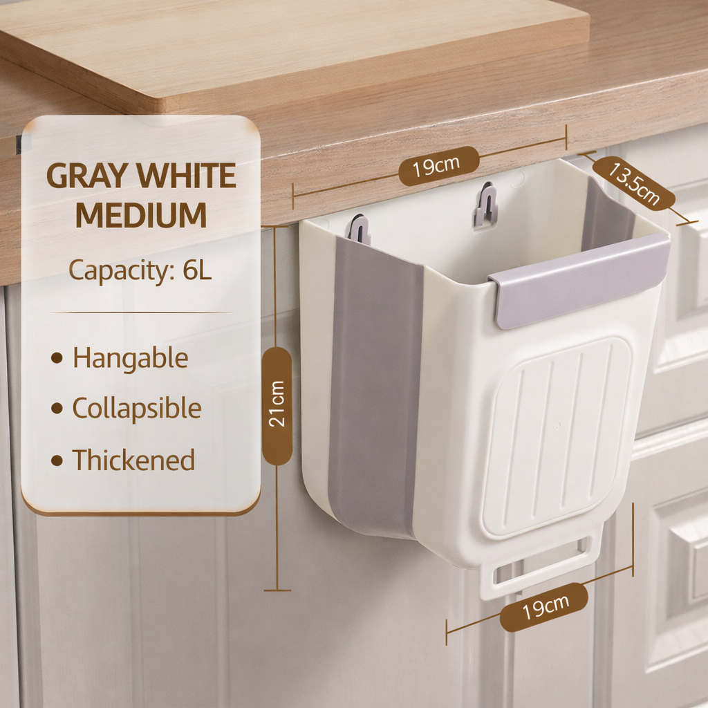 Space-Saving Collapsible Waste Bin