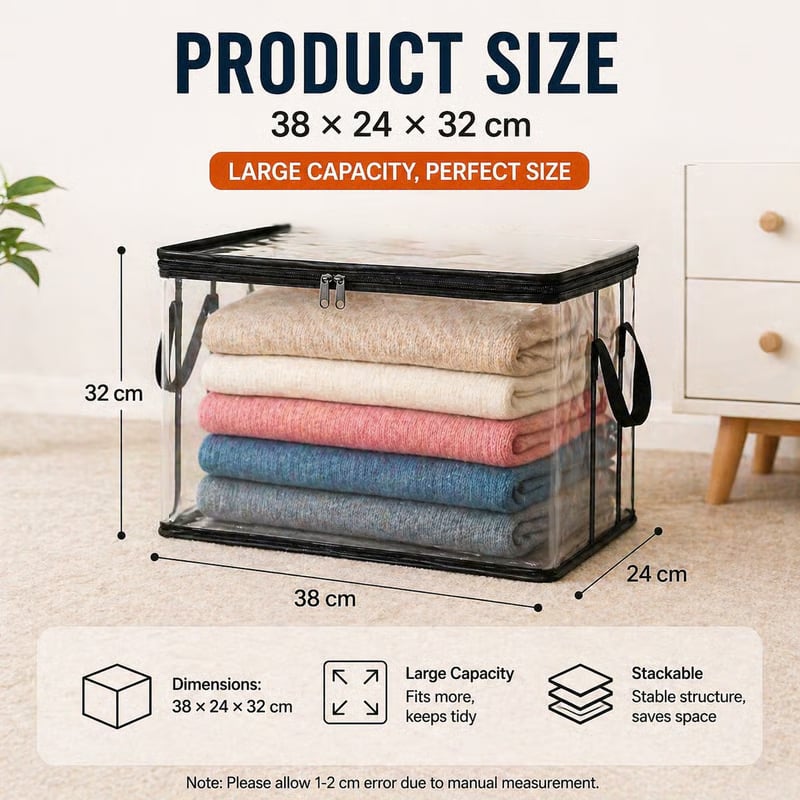 🔥🔥Mother's Day Sale 55% OFF 🎁 Heavy-Duty Clear Storage Bag for Clothes & Moving