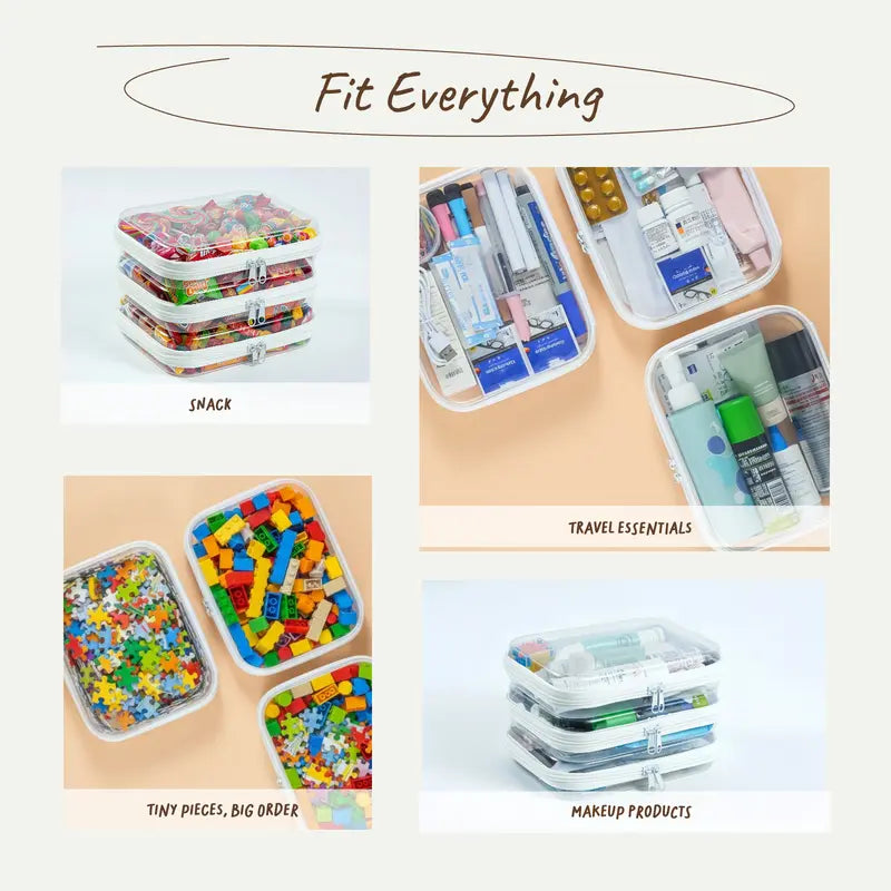 🧳📦2 Counts Clear Organizer Storage Box