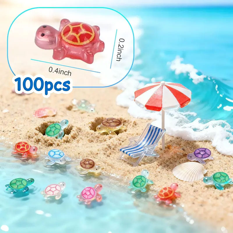 🐢✨100 count Glow in the Dark Mini Turtles