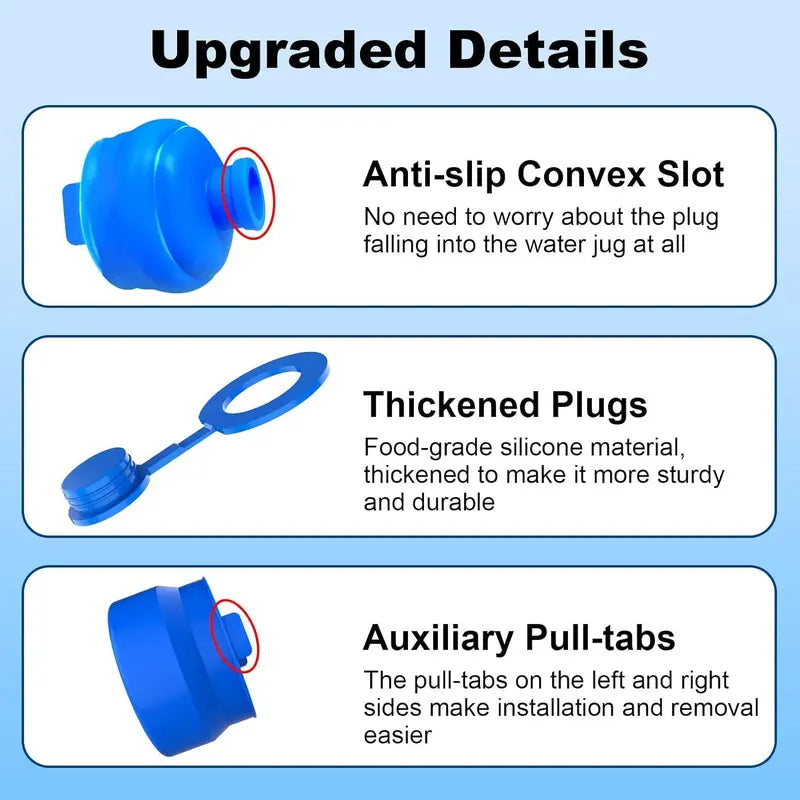 🧴💧3 Counts Silicone Water Jug Cap