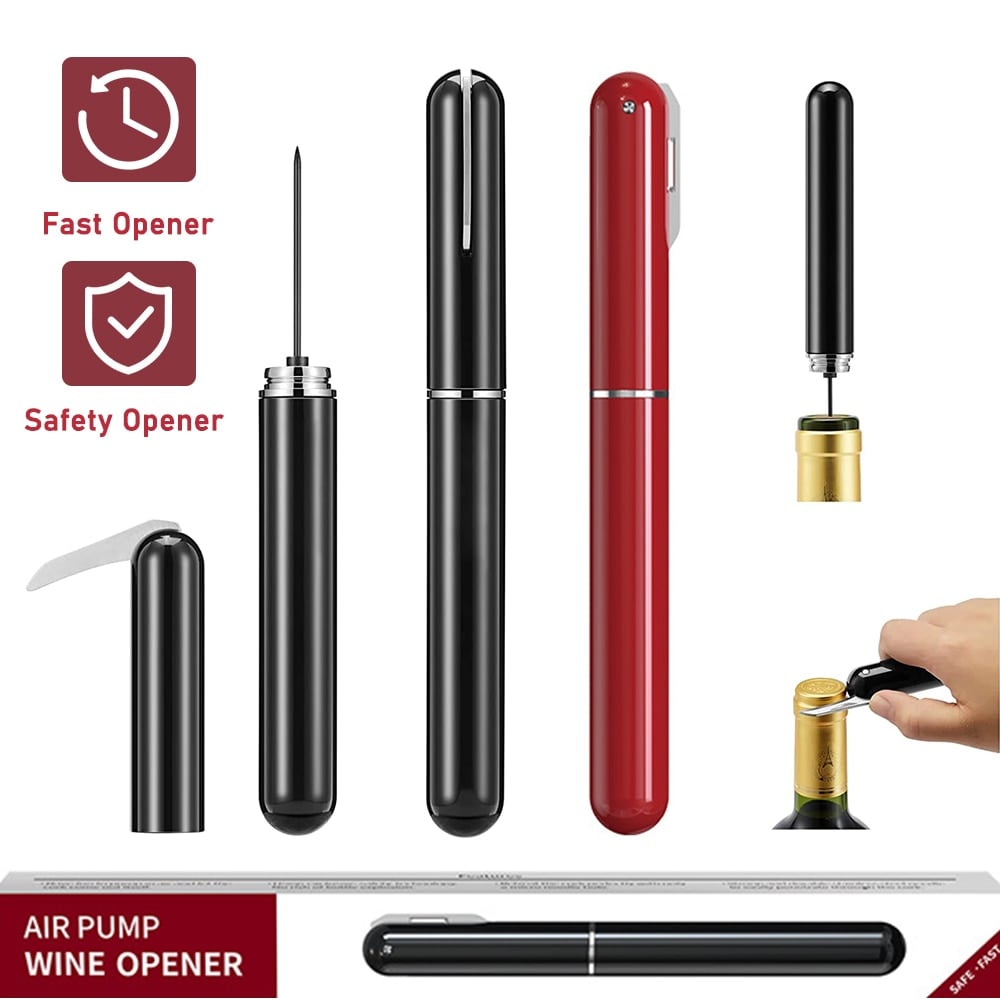 🍷 Only $8.99 Each — Air Pressure Wine Opener, Open Wine in 10 Seconds!🍾