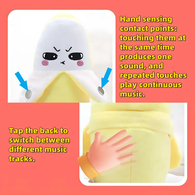 🍌🎵Interactive Music Soft Huggable Plush Toy