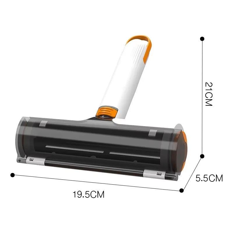 2-Way Pet Hair Remover - Reusable Lint Roller for Cat & Dog Fur on Couch, Bed & Clothes