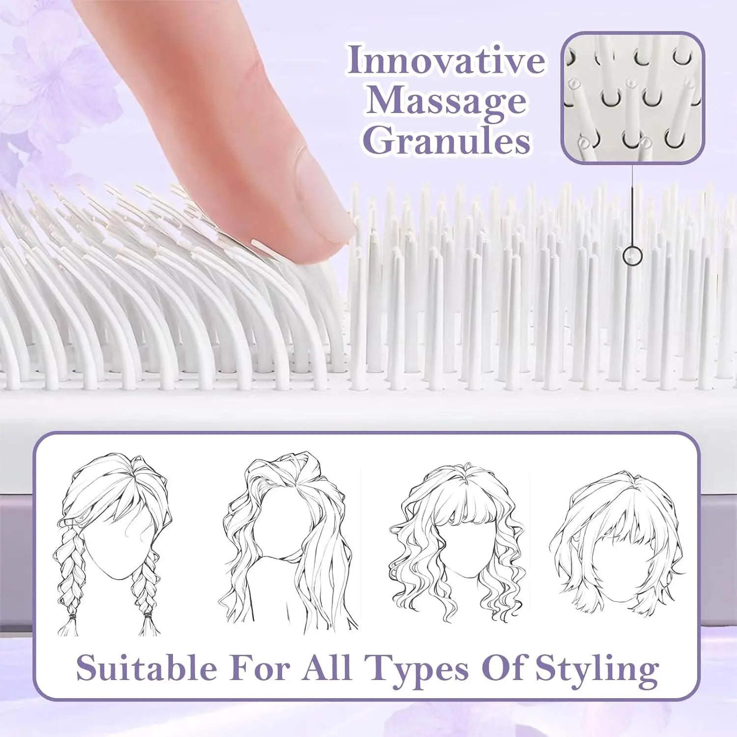 ✨ Say Goodbye To Hair-Filled Brushes — The Self Cleaning Comb Everyone's Obsessed With! 💁‍♀️