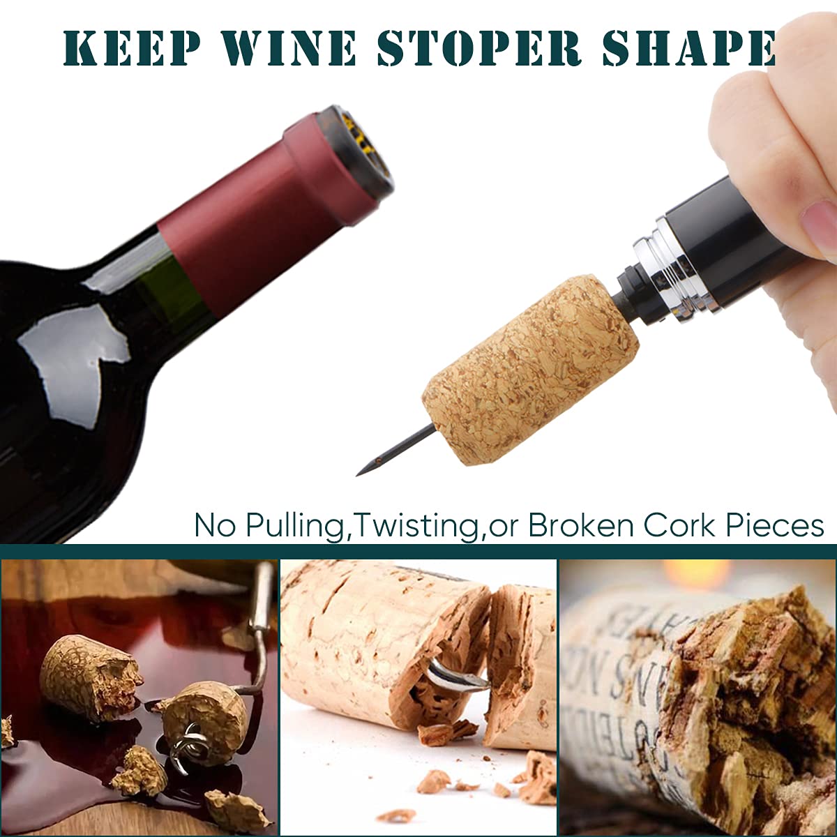 🍷 Only $8.99 Each — Air Pressure Wine Opener, Open Wine in 10 Seconds!🍾