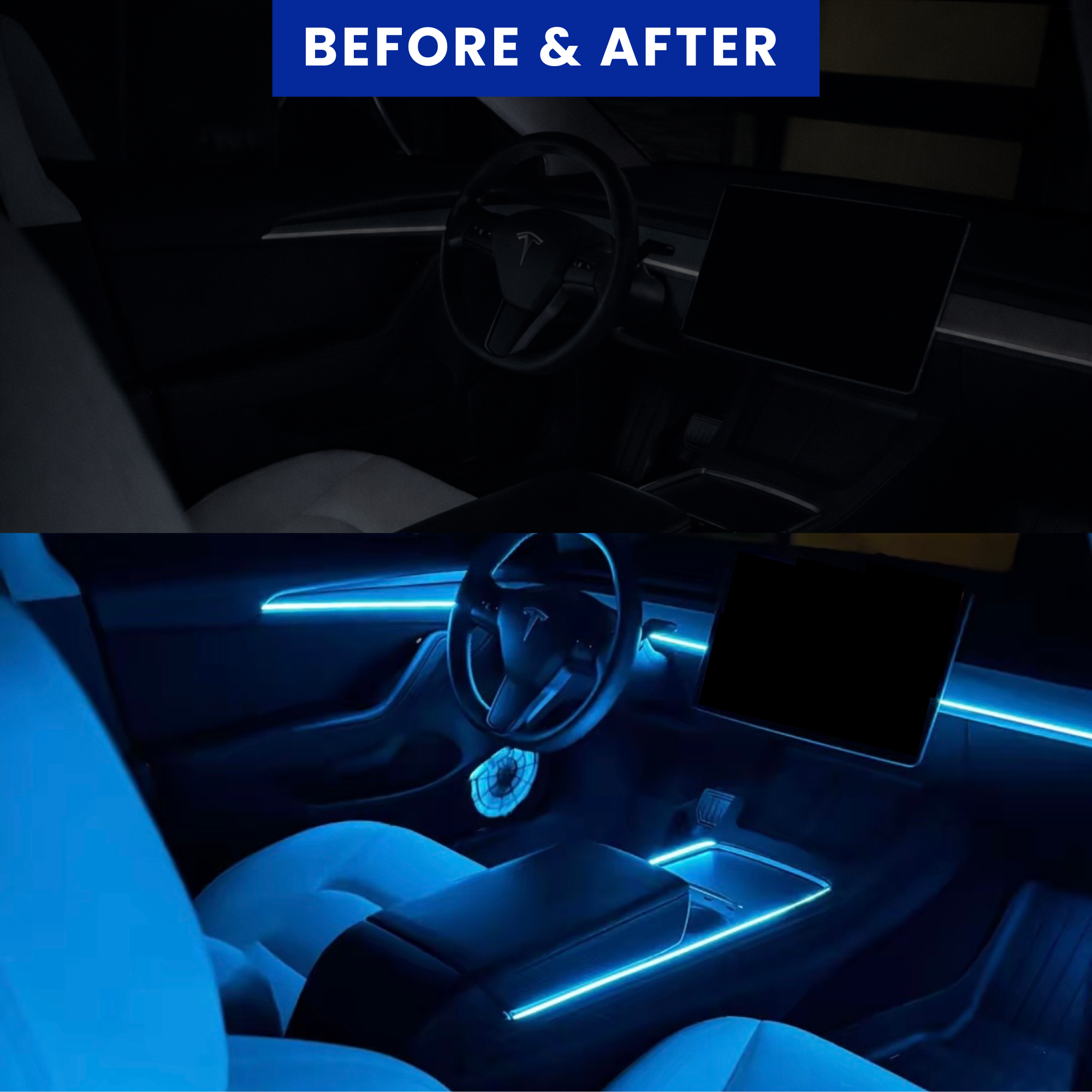INSANE Car Glow Upgrade 🚗💡 USB Powered Ambient Fiber Lights That Transform Night Driving