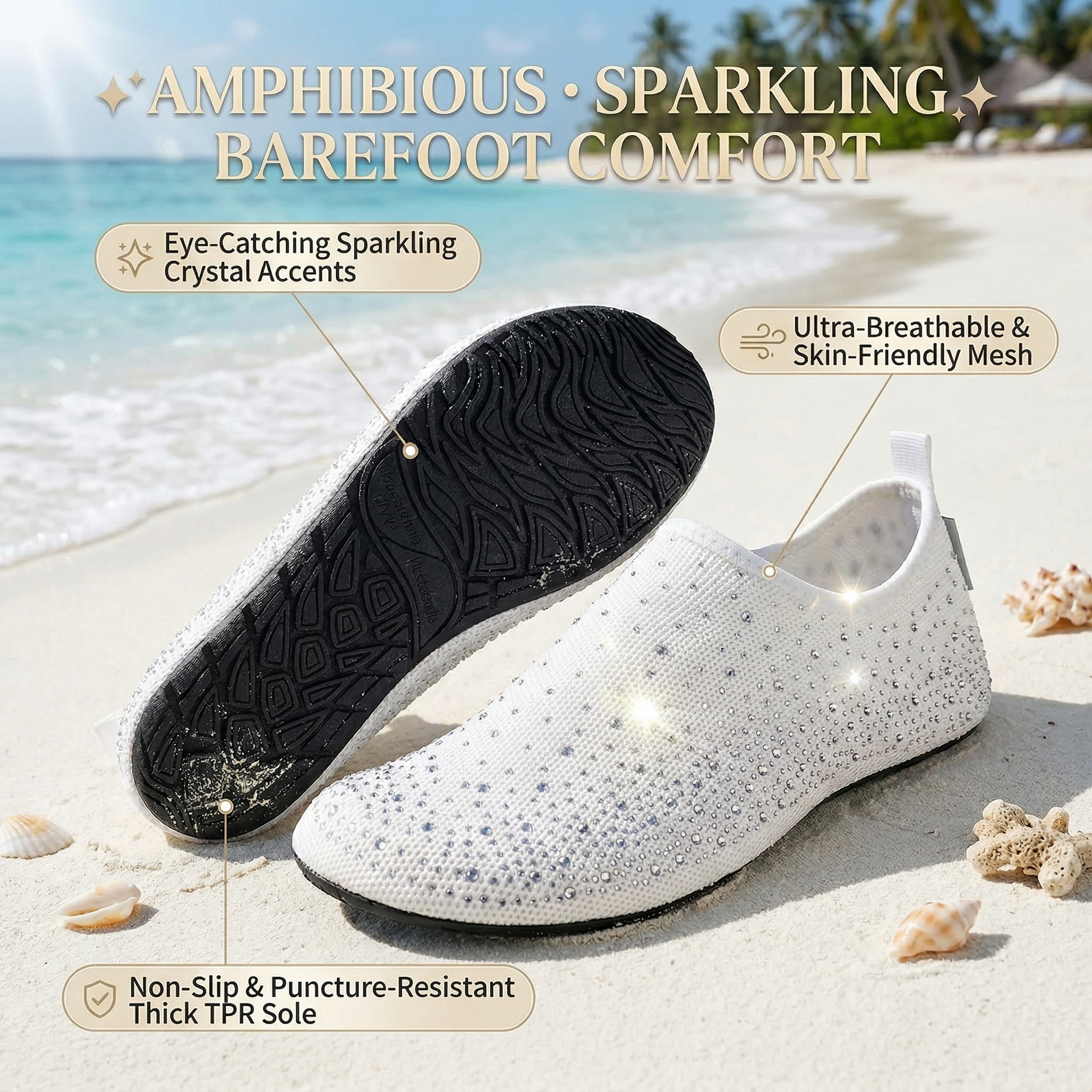 🎉49% OFF This Week Promotions🎉 Women's Barefoot Aqua Socks: All-in-One for Beach, Swim, Yoga & Home (Copy)