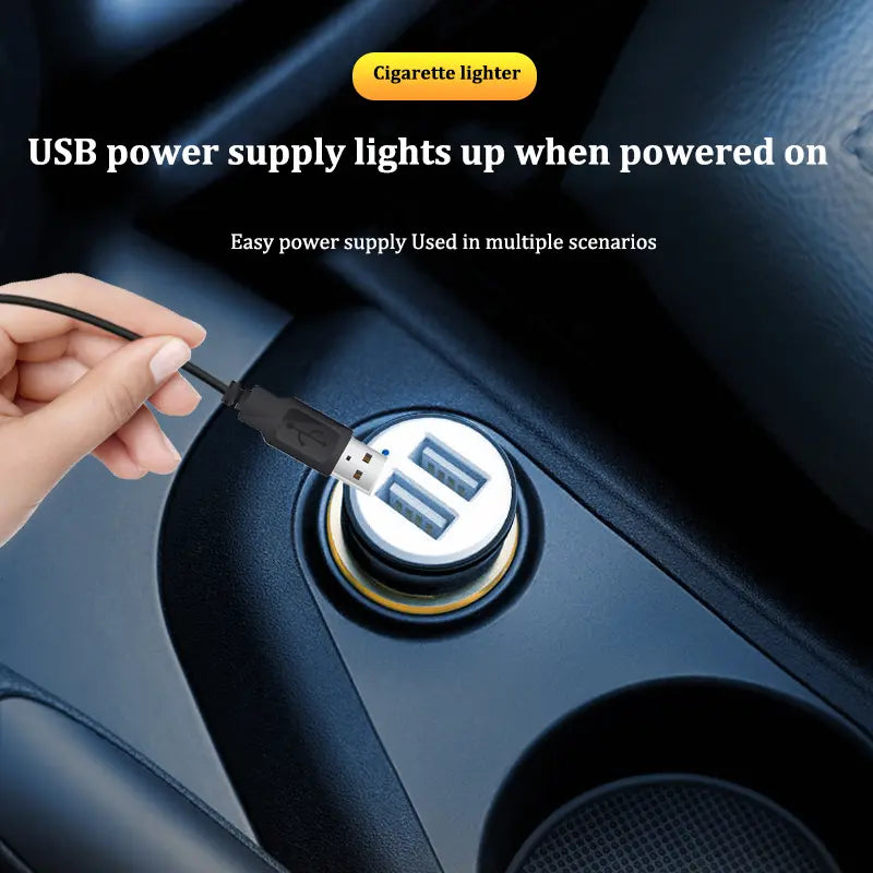 INSANE Car Glow Upgrade 🚗💡 USB Powered Ambient Fiber Lights That Transform Night Driving