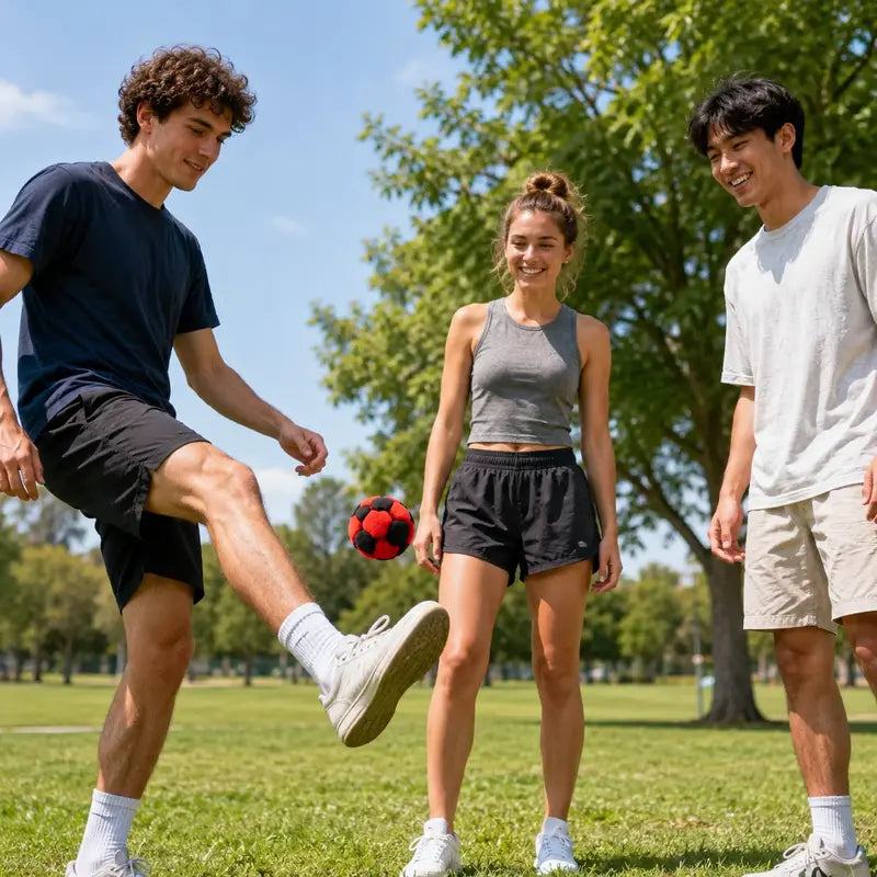 Retro outdoor kicking game