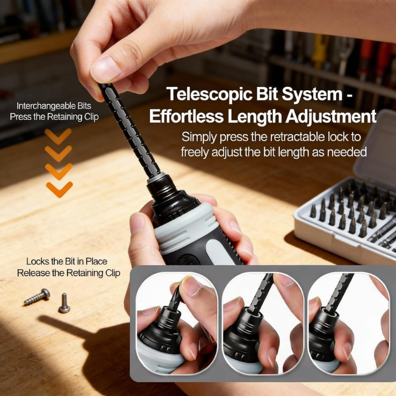 Compact 13-in-1 Ratchet Screwdriver