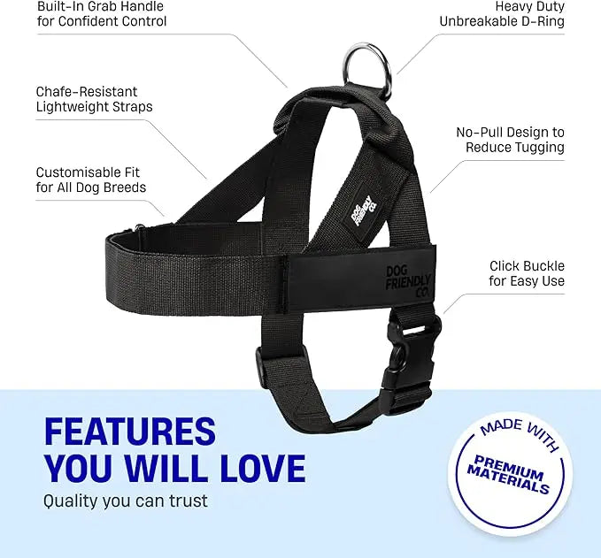 🐾🛡️Dog Friendly Co. Harness - Easy to Fit No-Pull Design
