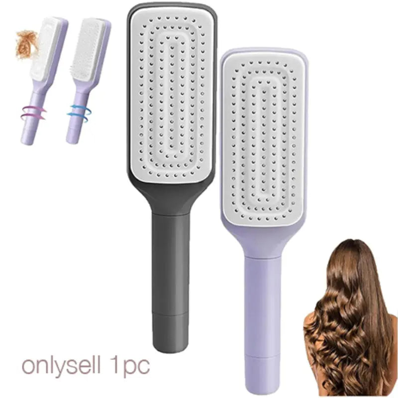 ✨ Say Goodbye To Hair-Filled Brushes — The Self Cleaning Comb Everyone's Obsessed With! 💁‍♀️