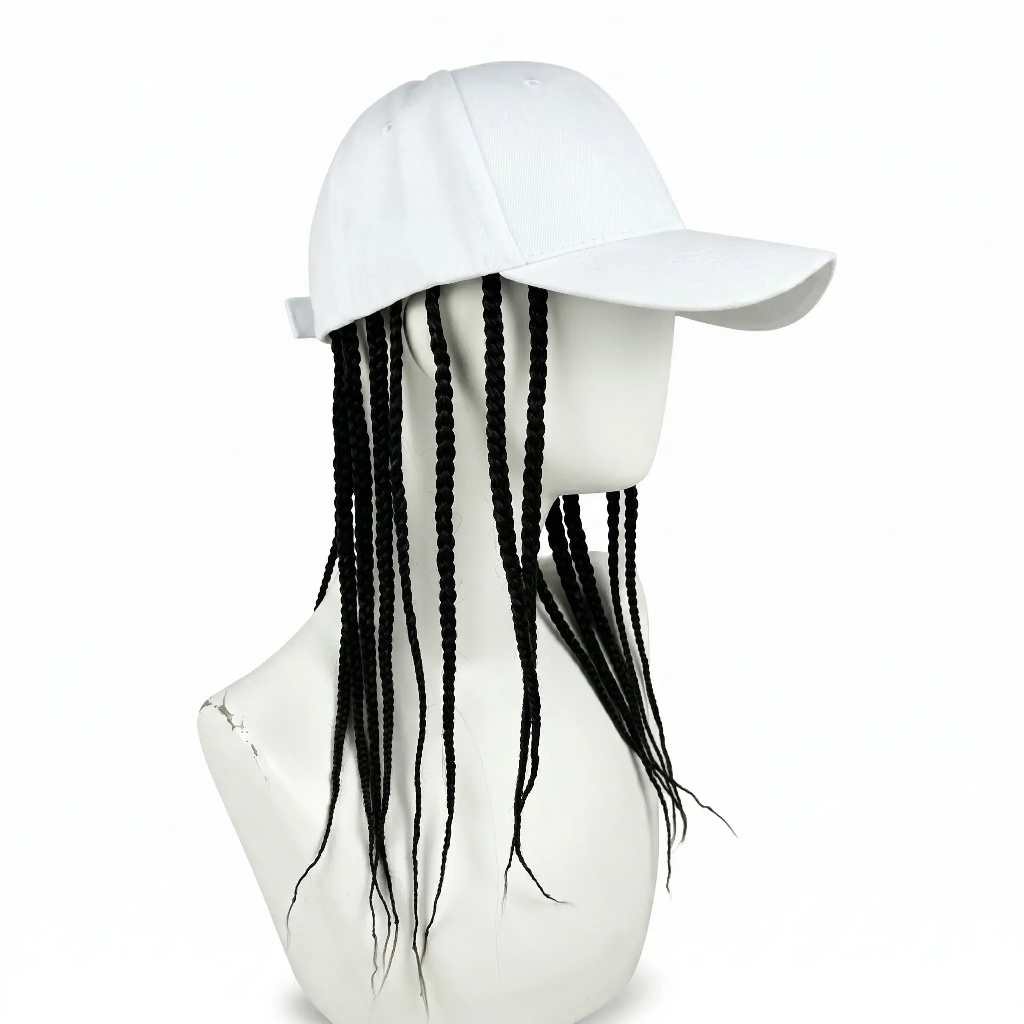 Hip-Hop Punk Baseball Cap with Braided Dreadlock Wig – Adjustable Snapback
