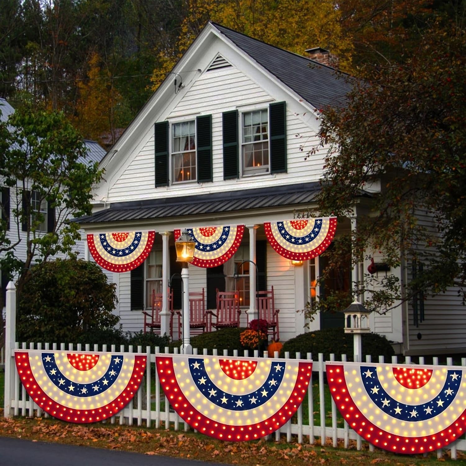 🏆Flash Sale-49% OFF⚡ 50K+ SOLD! 3 x 6 Ft LED Patriotic Bunting Banner for America's 250th