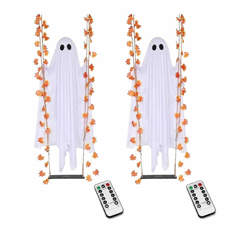 LED Light-UpSwinging Ghost Halloween Decoration