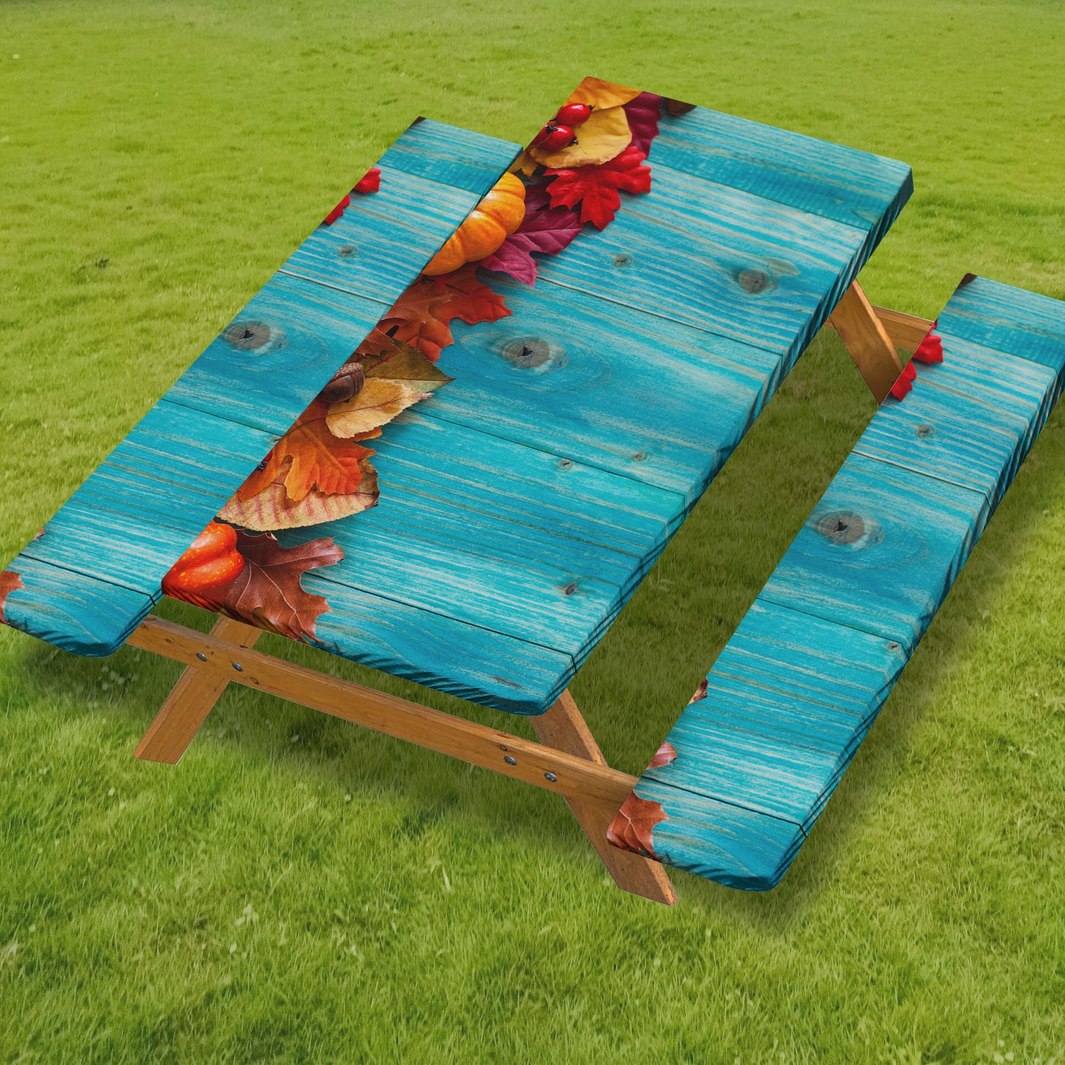 🧺 RNOONY Stretch Picnic Tablecloth Set | Bench Covers + Carry Bag Included 👜