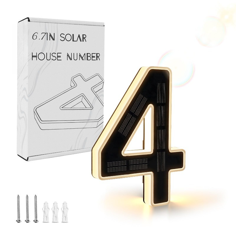 Illuminated Solar House Numbers