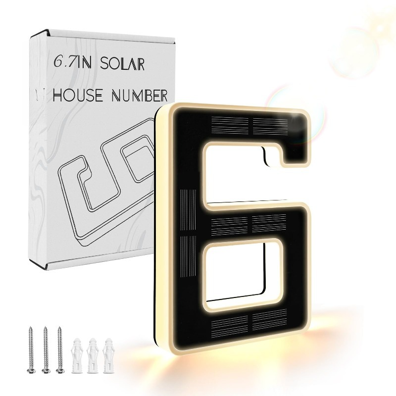 Illuminated Solar House Numbers