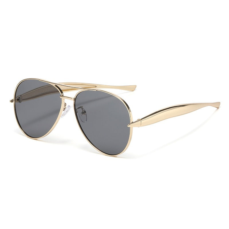 Retro Oversized Gold Aviators