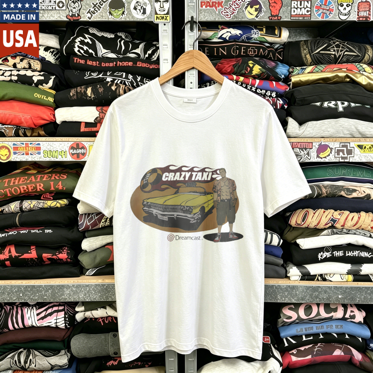 CozTee Crazy Tanis Car 90s Crazy Taxi Dreamcast Graphic T-Shirt