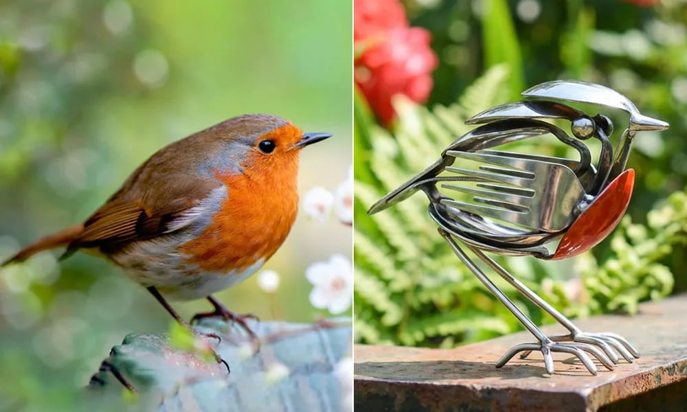 🐦 Handmade Metal Robin