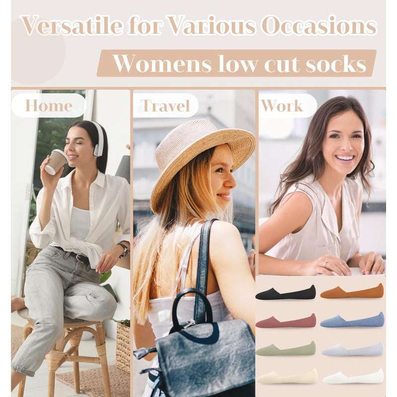 Breathable Cotton No-Show Socks